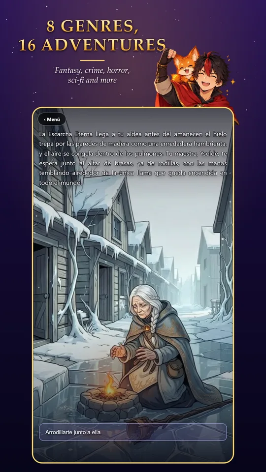 8 genres, 16 adventures